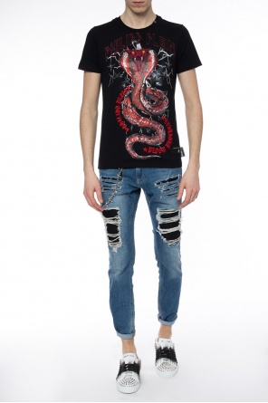 T-shirt ze wzorem z kamieniami, zdjęcie 2 T-shirt ze wzorem z kamieniami od Philipp Plein